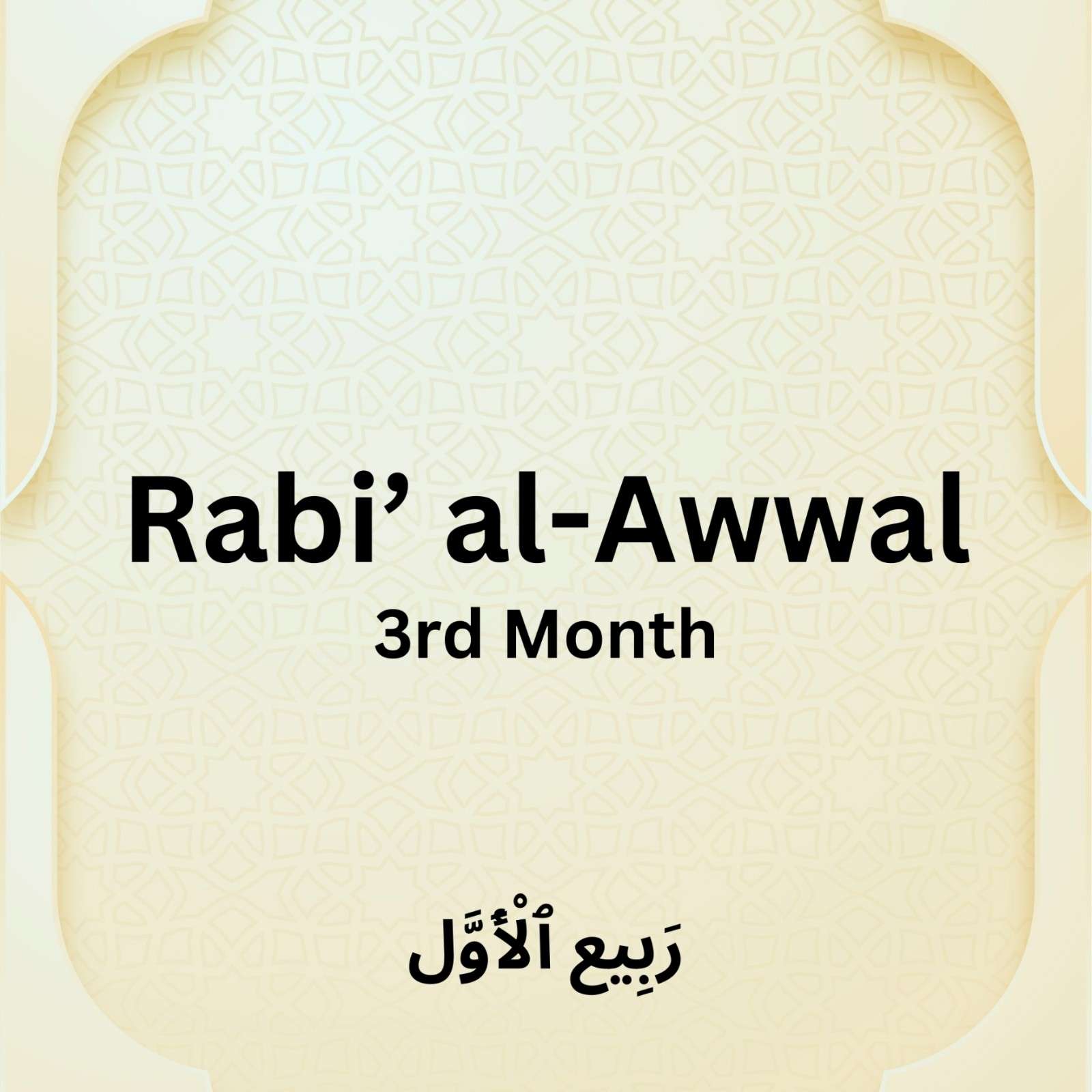 Beginning Of Rabi' al-awwal